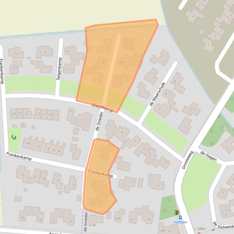 Kaart van postcodegebied 7597MV.