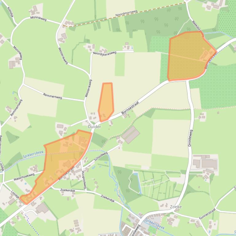 Kaart van postcodegebied 7597NE.