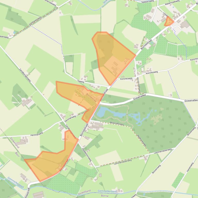 Kaart van postcodegebied 7597NG.