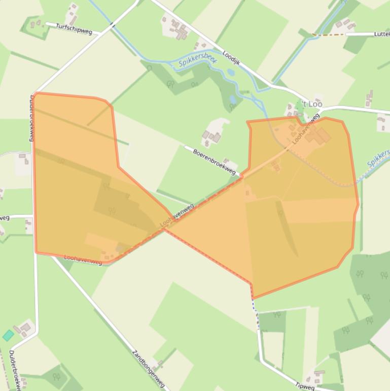 Kaart van postcodegebied 7597NR.