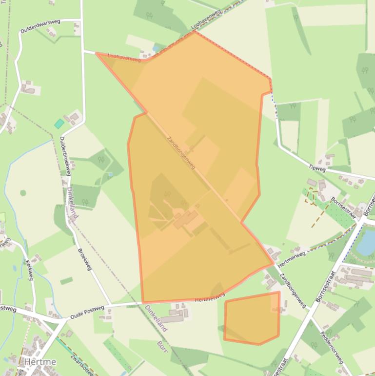 Kaart van postcodegebied 7597NT.