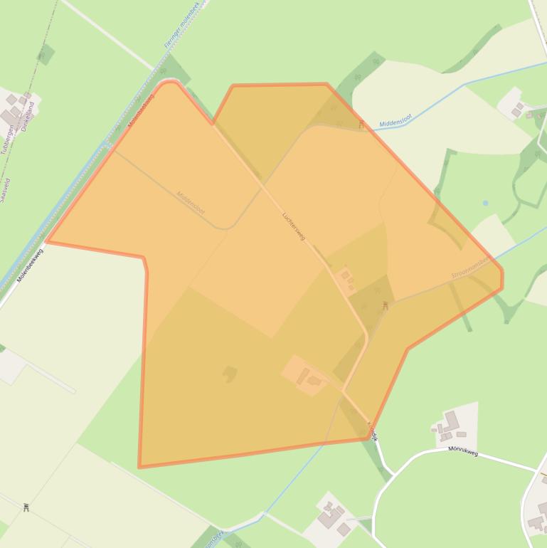 Kaart van postcodegebied 7597PE.