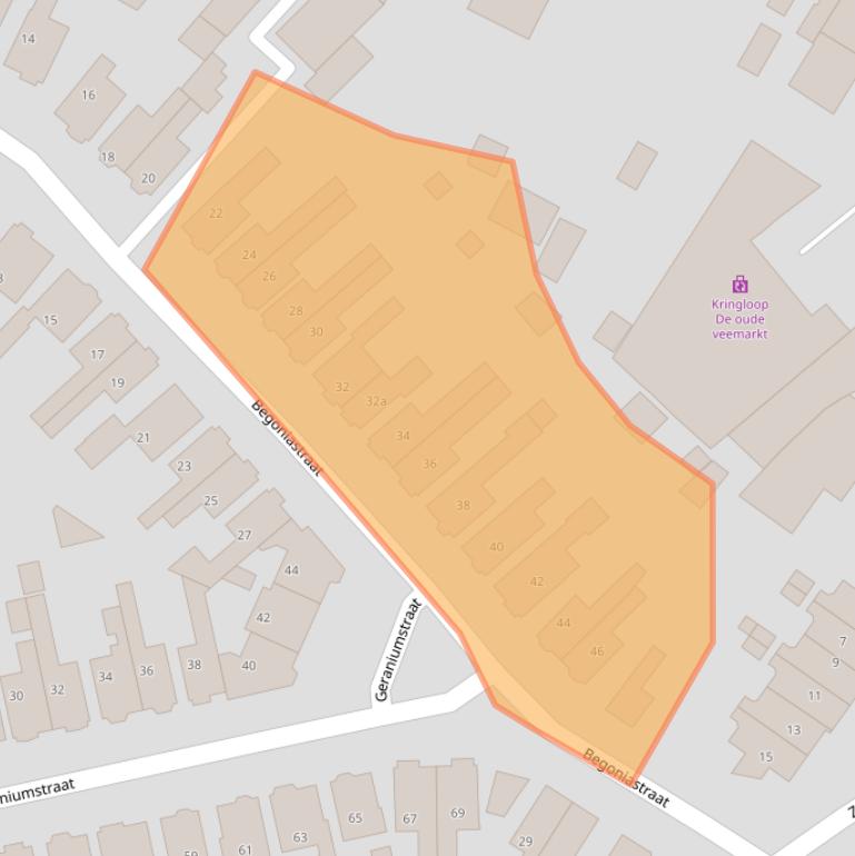 Kaart van postcodegebied 7601AC.