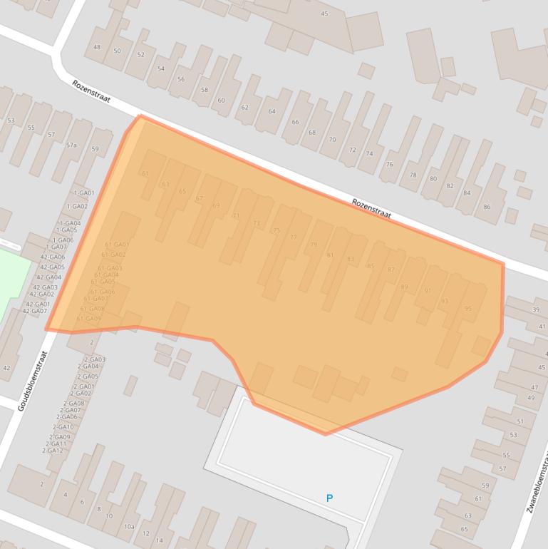 Kaart van postcodegebied 7601AN.