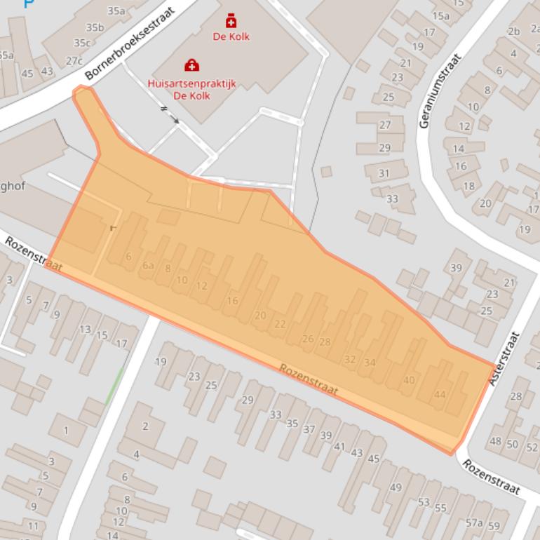 Kaart van postcodegebied 7601AP.