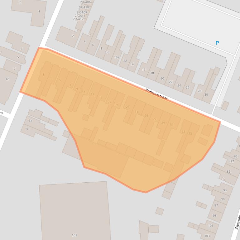 Kaart van postcodegebied 7601AS.