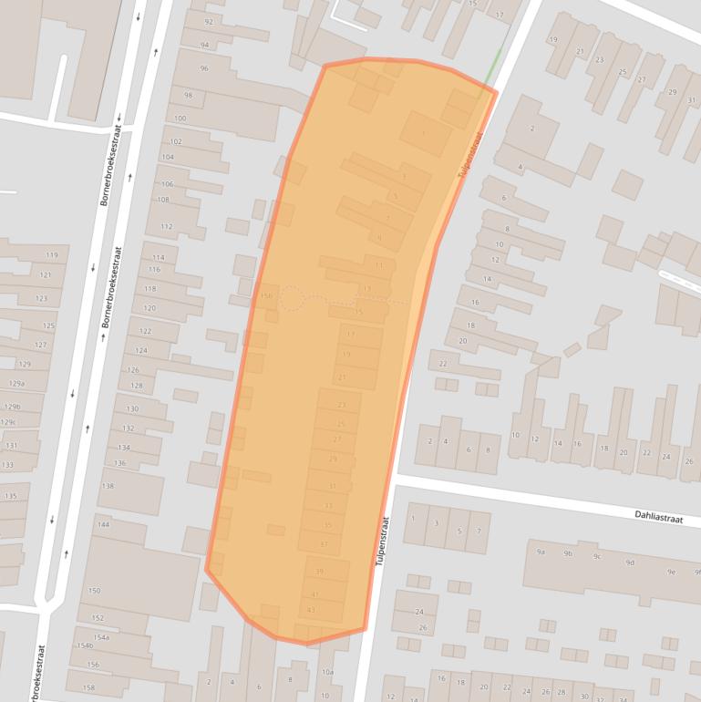Kaart van postcodegebied 7601AX.
