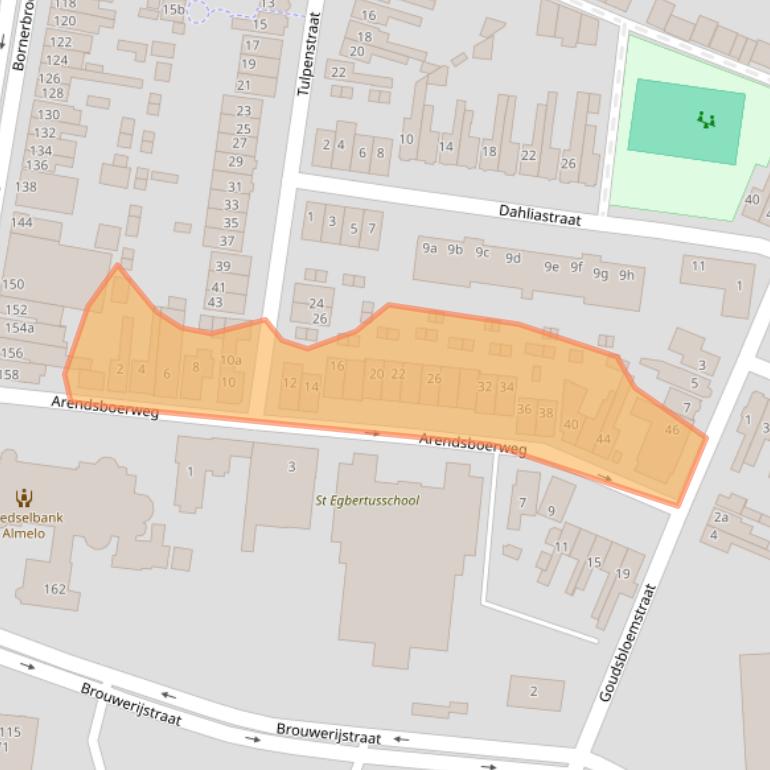 Kaart van postcodegebied 7601BB.