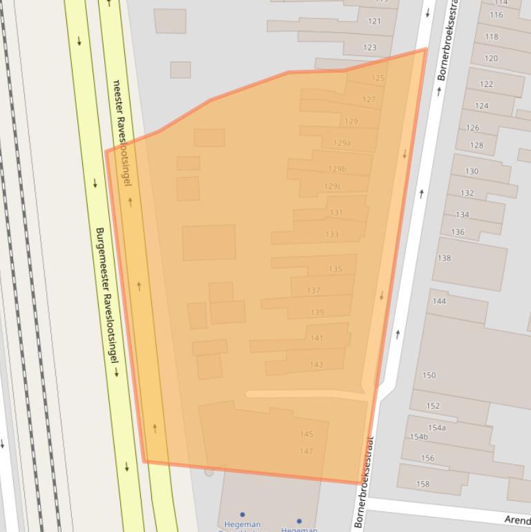 Kaart van postcodegebied 7601BE.