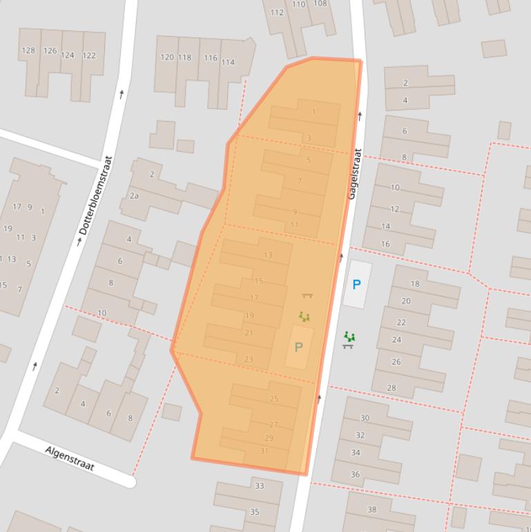 Kaart van postcodegebied 7601CL.