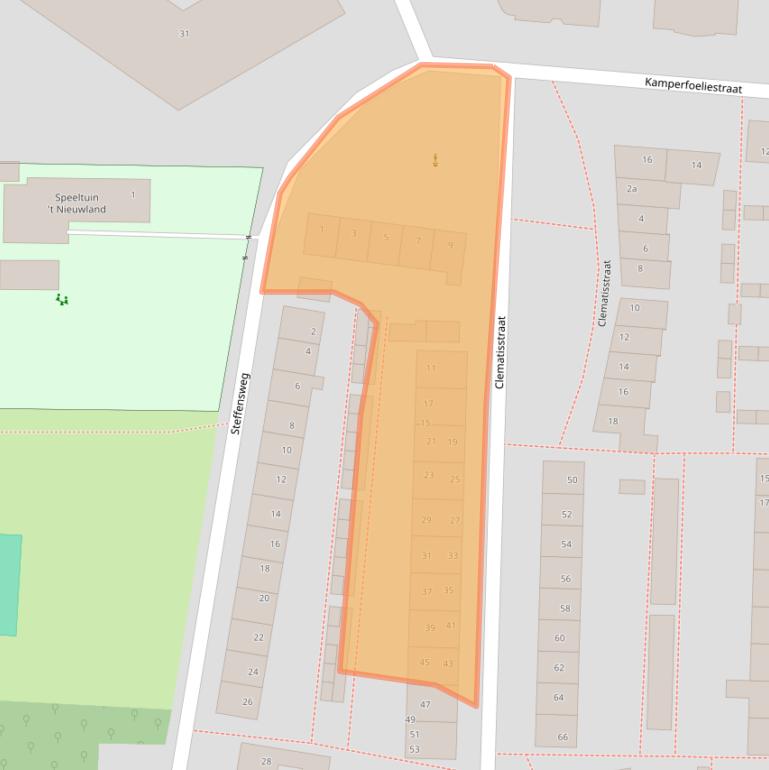 Kaart van postcodegebied 7601EG.