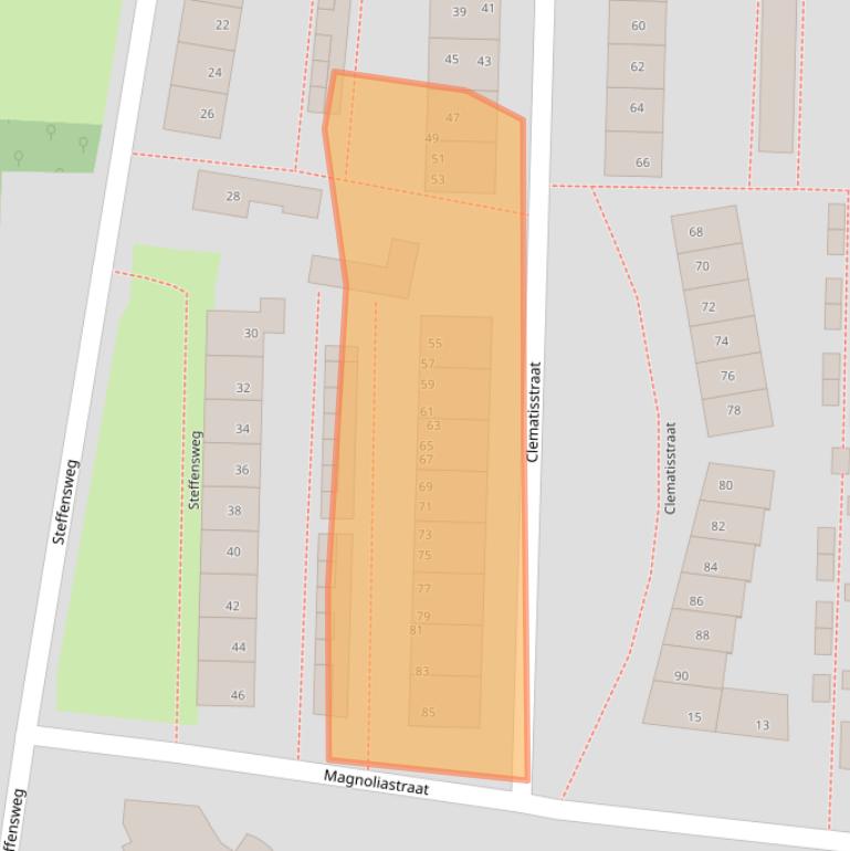 Kaart van postcodegebied 7601EH.