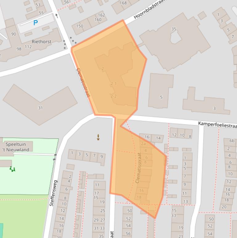 Kaart van postcodegebied 7601EJ.