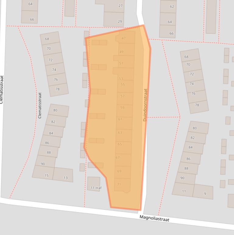 Kaart van postcodegebied 7601EN.