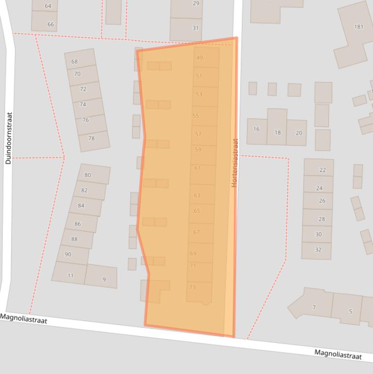 Kaart van postcodegebied 7601EV.