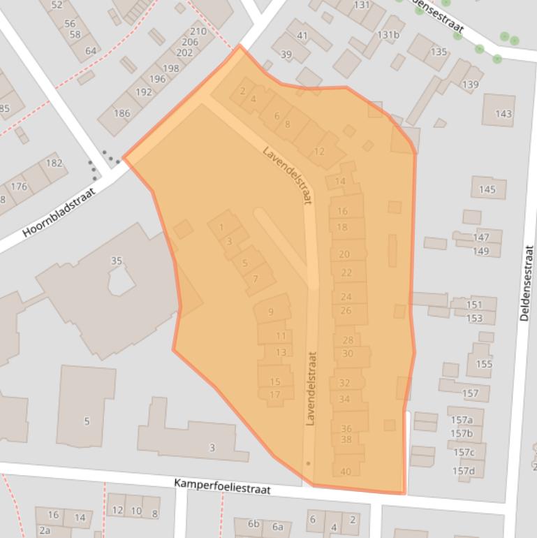 Kaart van postcodegebied 7601EZ.