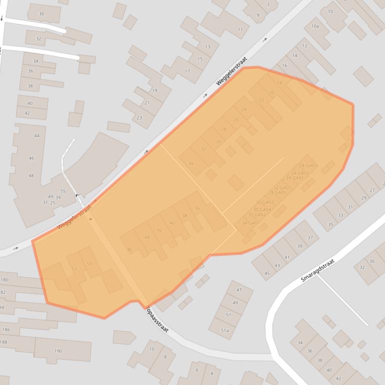 Kaart van postcodegebied 7601GB.