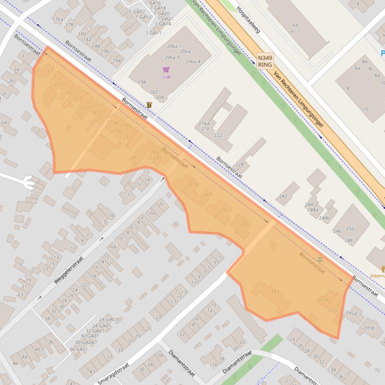 Kaart van postcodegebied 7601GJ.