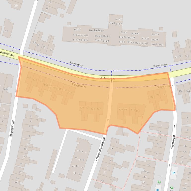 Kaart van postcodegebied 7601GW.