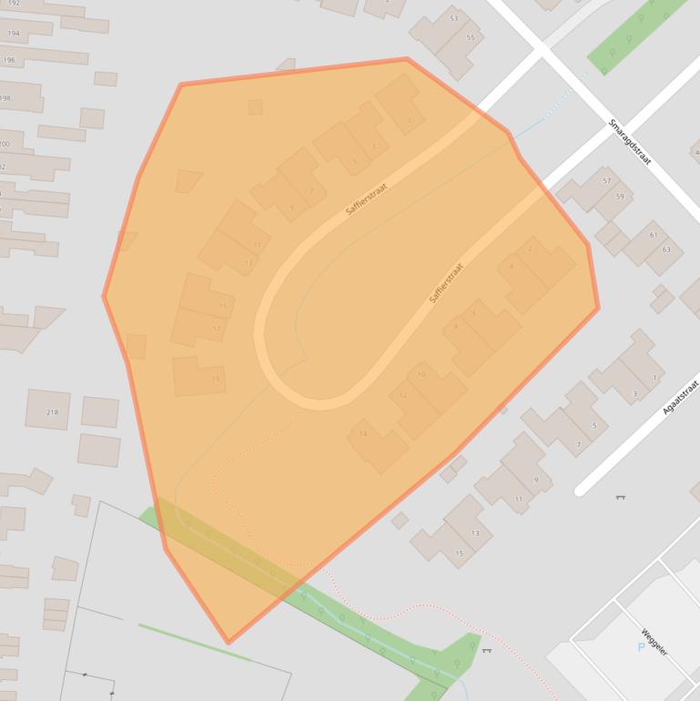 Kaart van postcodegebied 7601HE.