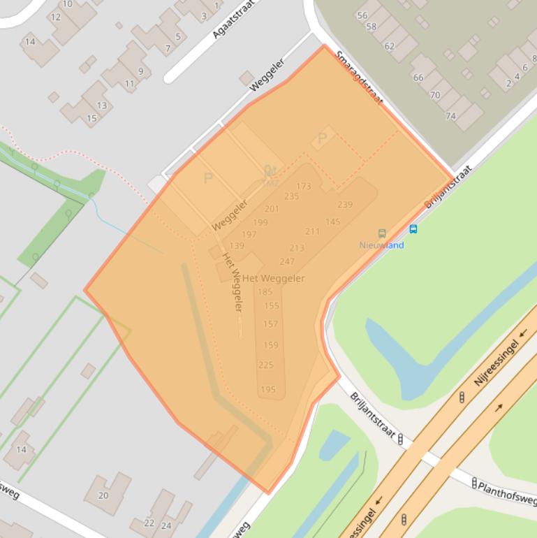 Kaart van postcodegebied 7601HR.