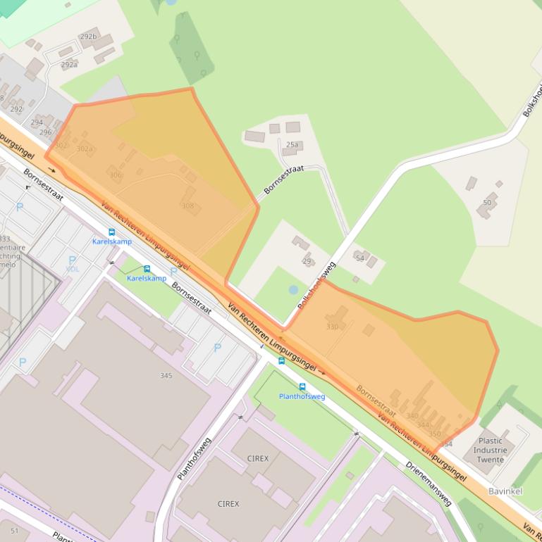 Kaart van postcodegebied 7601PD.