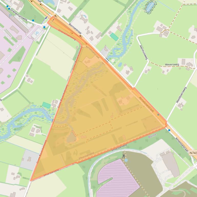 Kaart van postcodegebied 7601PG.