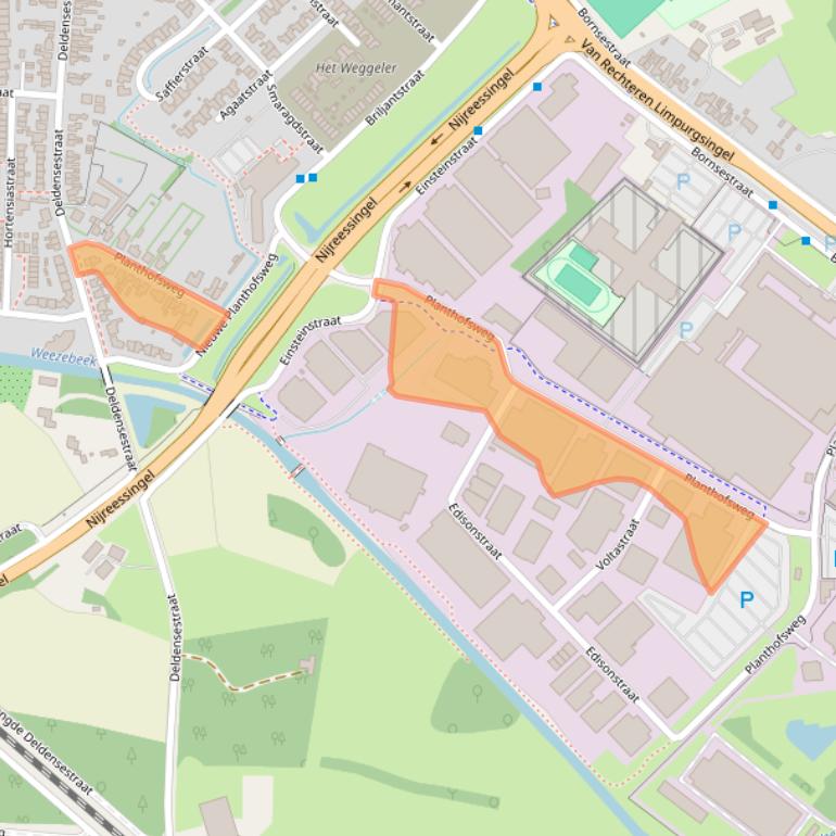 Kaart van postcodegebied 7601PH.