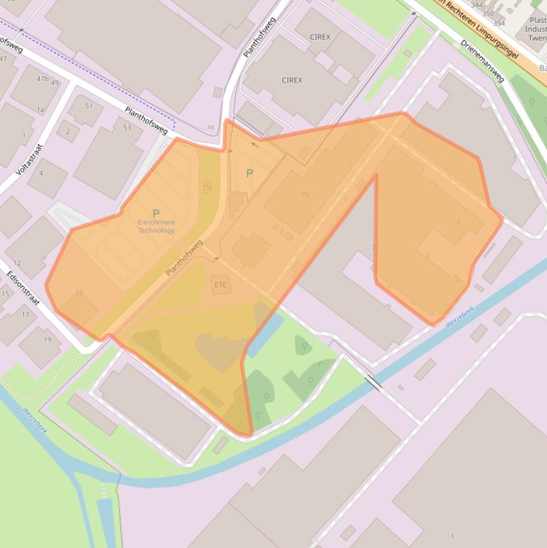 Kaart van postcodegebied 7601PJ.