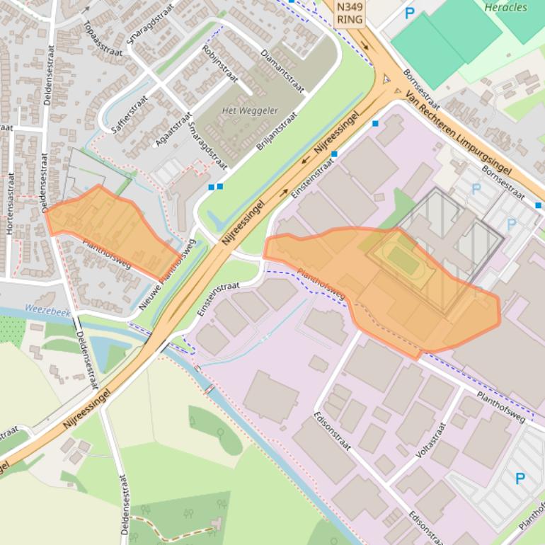 Kaart van postcodegebied 7601PK.