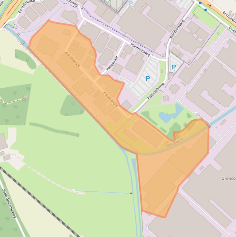 Kaart van postcodegebied 7601PS.