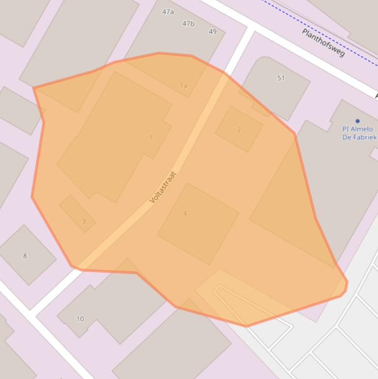 Kaart van postcodegebied 7601PT.