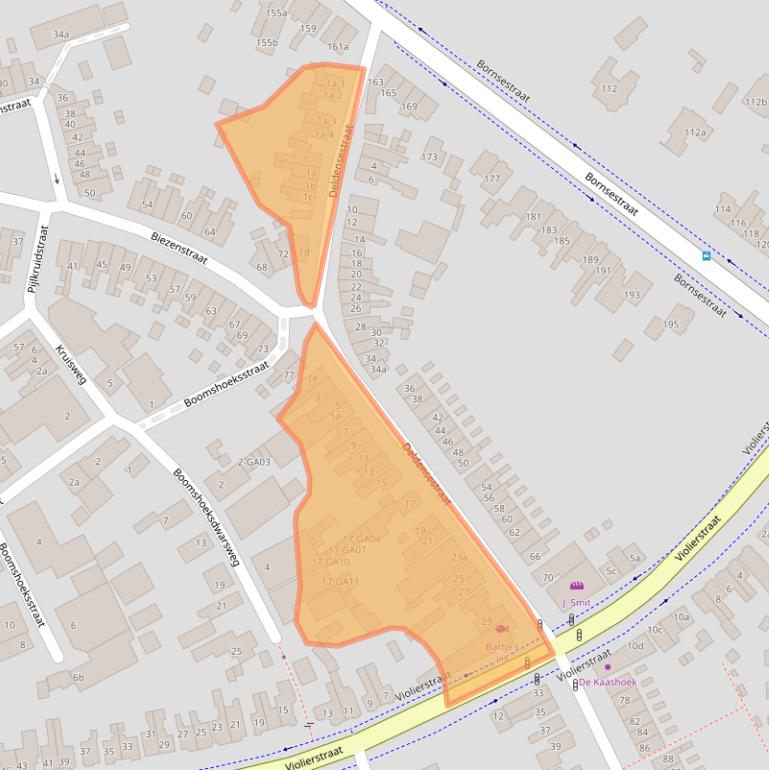 Kaart van postcodegebied 7601RZ.