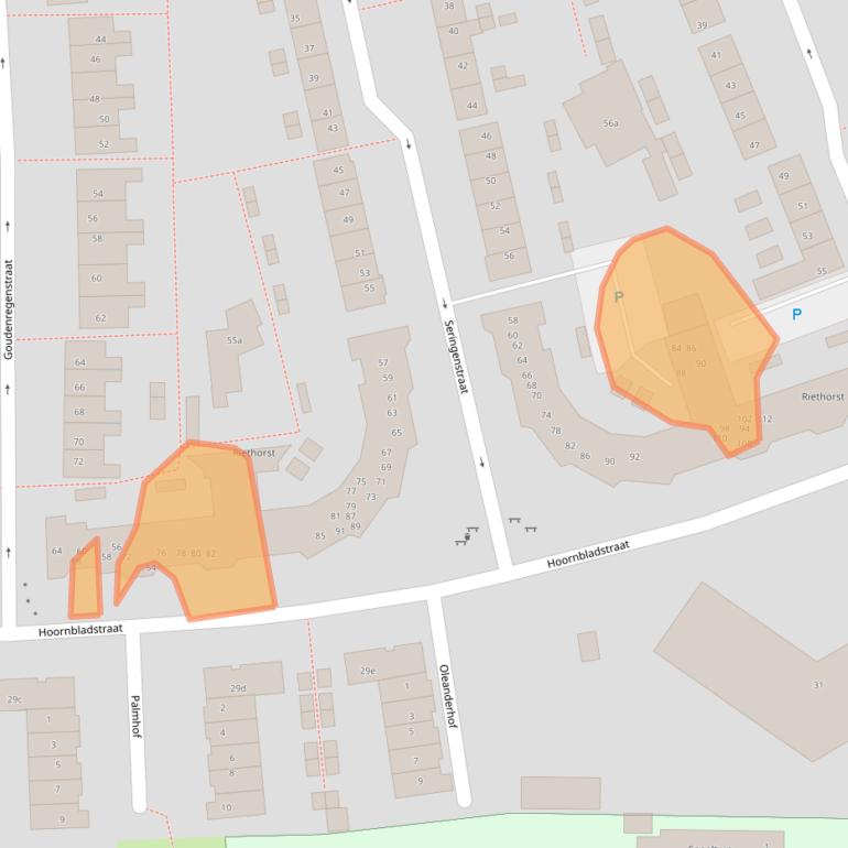 Kaart van postcodegebied 7601SW.