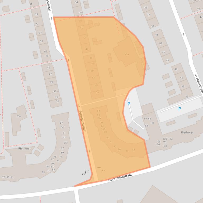 Kaart van postcodegebied 7601TC.