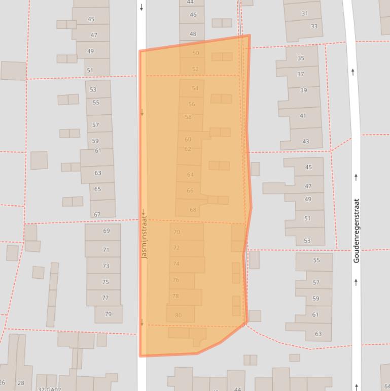 Kaart van postcodegebied 7601TN.