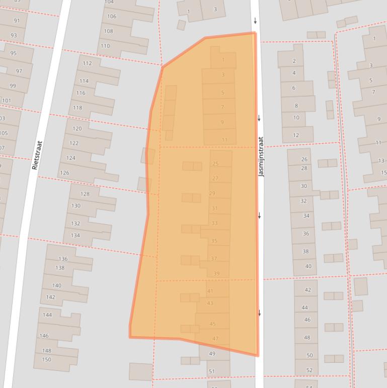 Kaart van postcodegebied 7601TS.