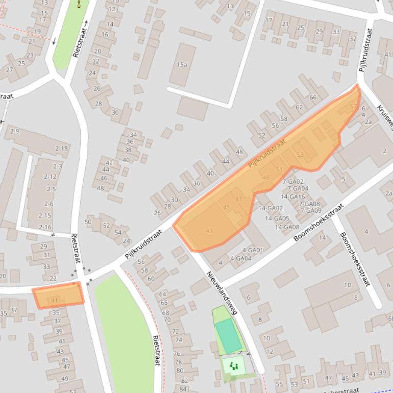 Kaart van postcodegebied 7601VN.