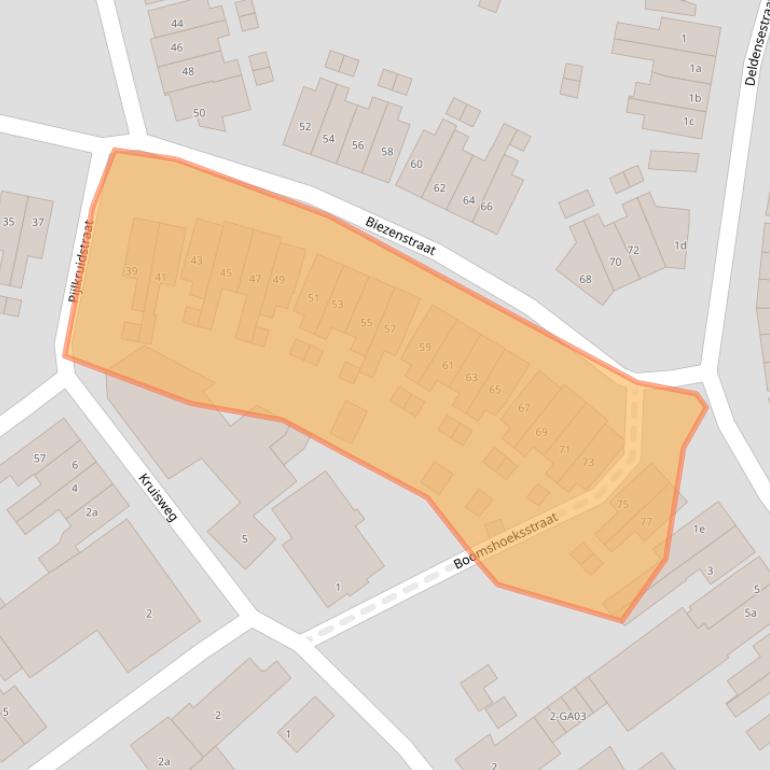 Kaart van postcodegebied 7601VV.