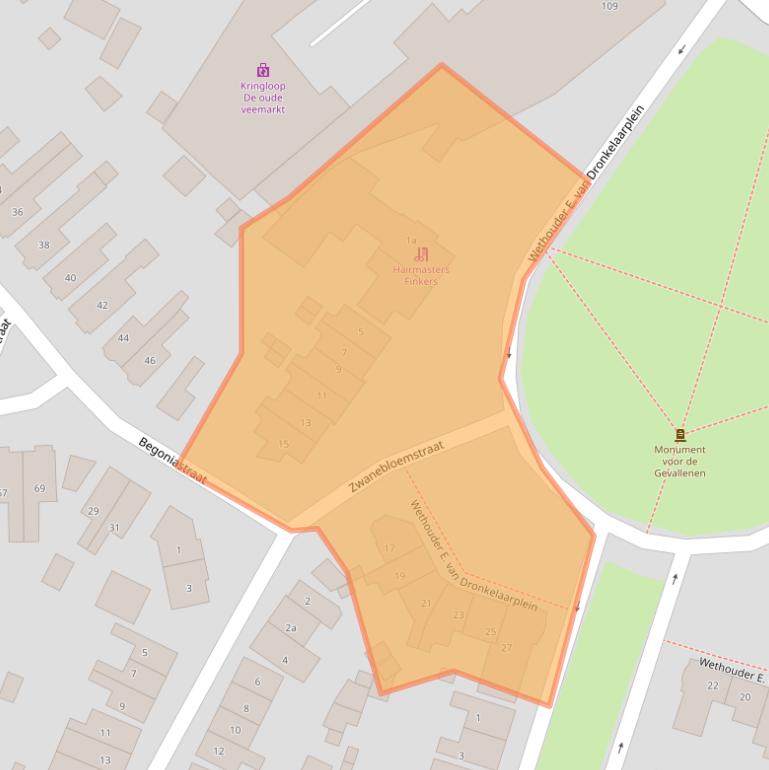 Kaart van postcodegebied 7601VZ.