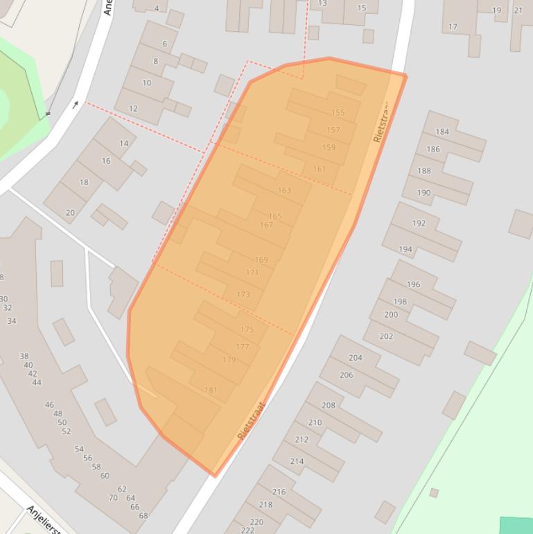 Kaart van postcodegebied 7601XB.