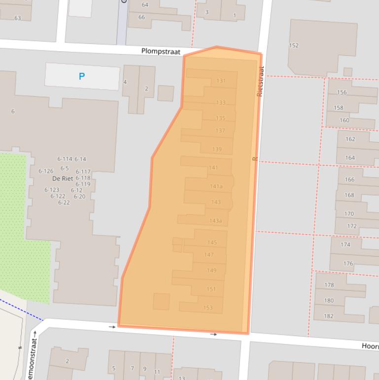 Kaart van postcodegebied 7601XC.