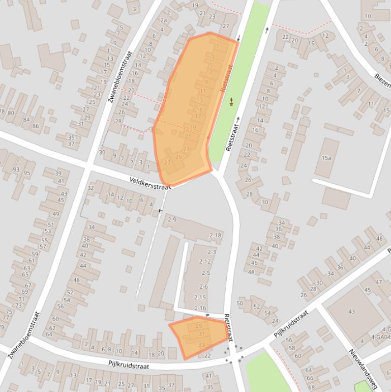 Kaart van postcodegebied 7601XH.