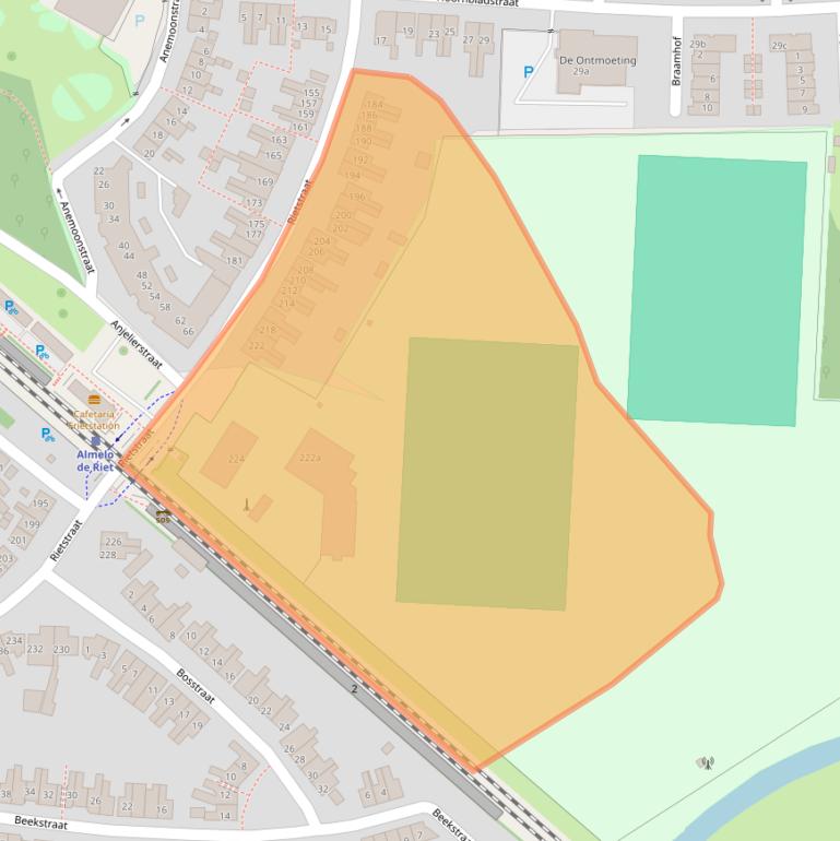 Kaart van postcodegebied 7601XJ.