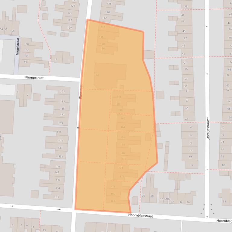 Kaart van postcodegebied 7601XK.