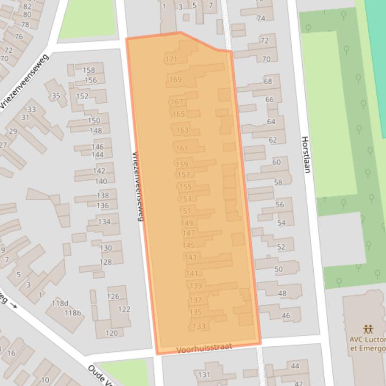 Kaart van postcodegebied 7602AD.