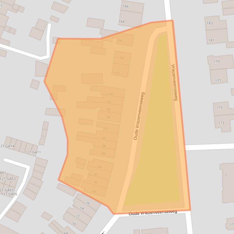 Kaart van postcodegebied 7602AZ.