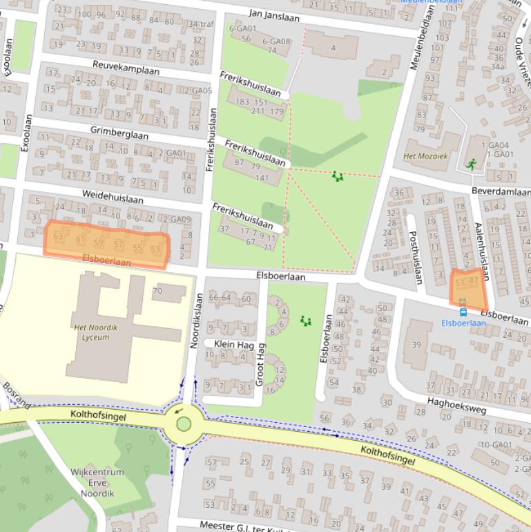 Kaart van postcodegebied 7602BV.