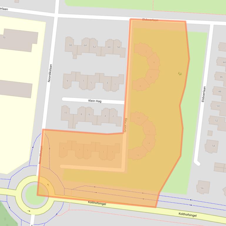 Kaart van postcodegebied 7602BX.