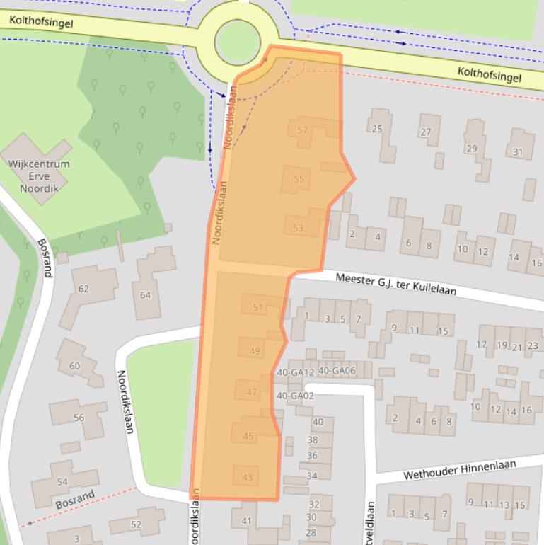 Kaart van postcodegebied 7602CC.